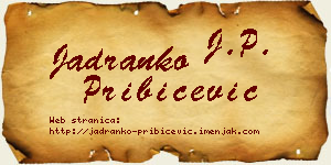 Jadranko Pribićević vizit kartica